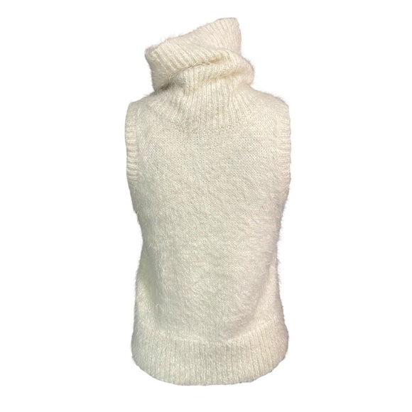 Show Me Your MuMu Cream Cowl Neck Sleeveless Sweater Sz-Small - Picture 3 of 6